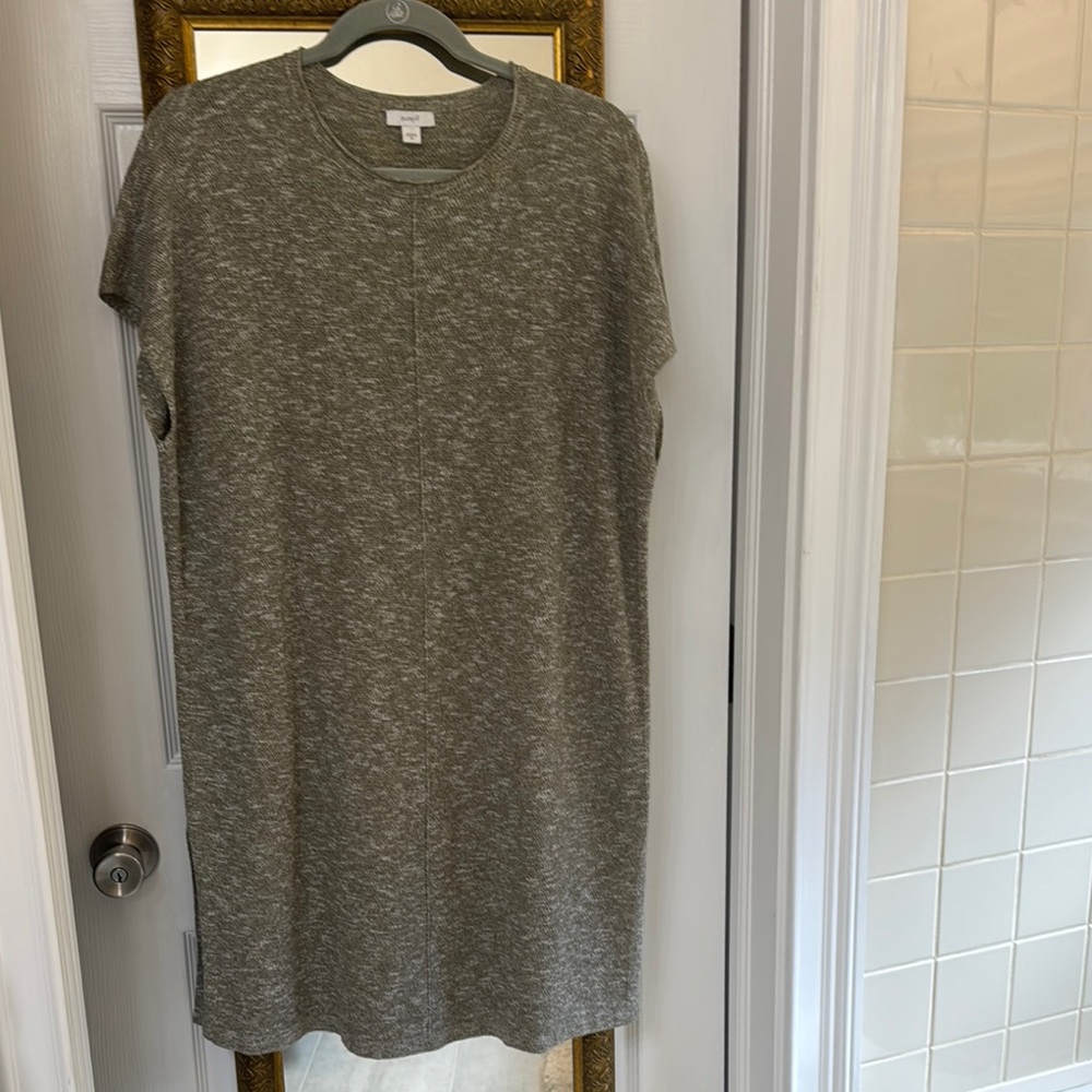 Casual Gray Midi Dress